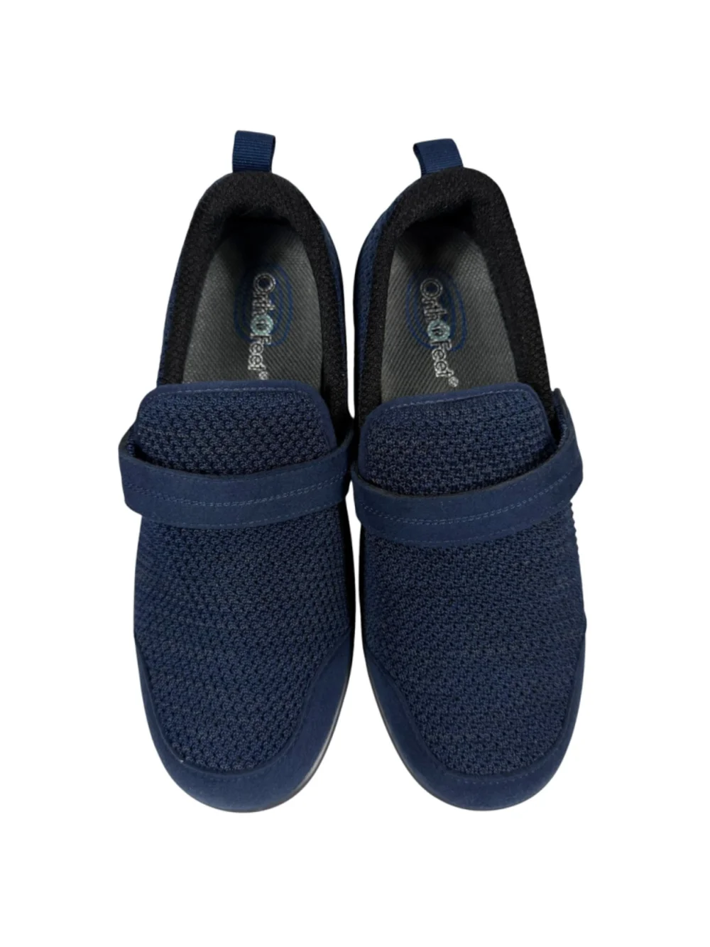 Orthofeet Slip On Walking Shoes Navy Strap Orthotic Comfort Women's Size 8 Wide
